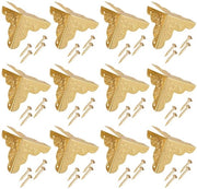 Protezioni angolari Decorative - 12 pezzi - Scatole in legno - Protezione da calpestio - Scatola per gioielli - Qualità in acciaio - Protezione angolare