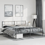Giroletto con Testiera e Pediera Metallo Nero 183x213 cmcod mxl 129793