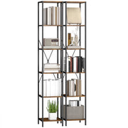 Libreria 6 Livelli in Legno Rustico ¨C Zephmum ¨C Marrone 80x30x180 cm
