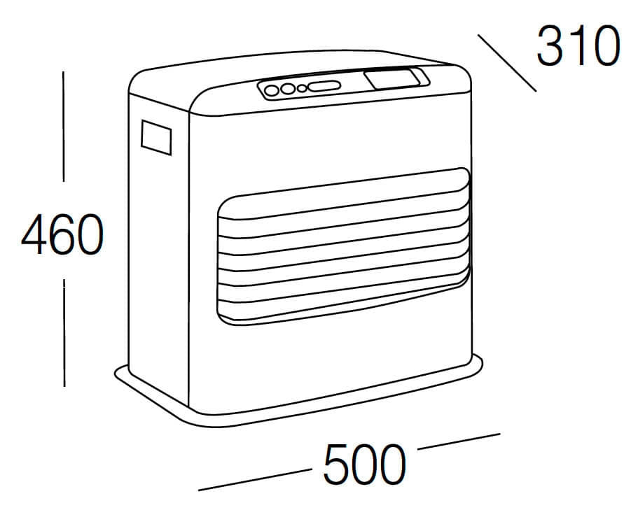 Stufa Elettrica a Combustibile Liquido Portatile 4600W Karlsen Tosai 4600 Grigia