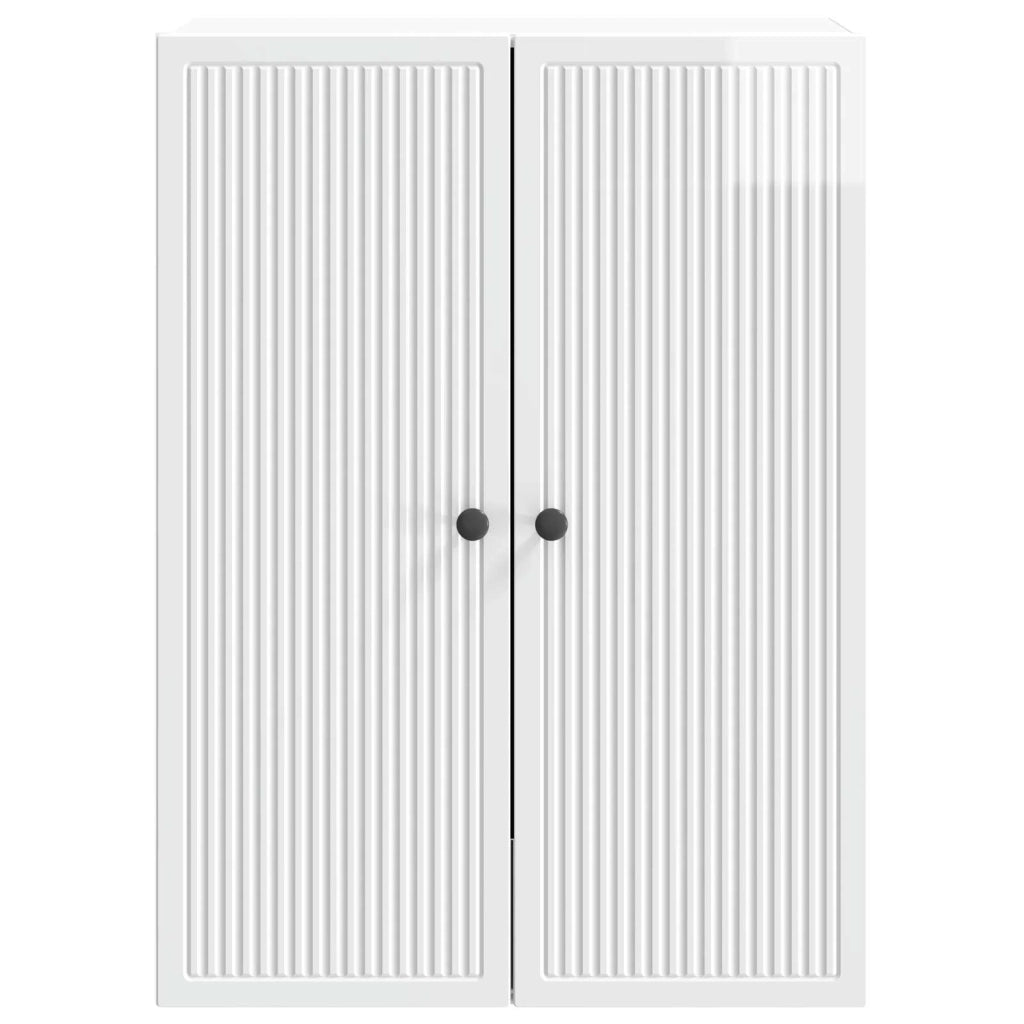 Mobiletto a muro Bianco Lucido 66 x 34,5 x 90 cm 897889