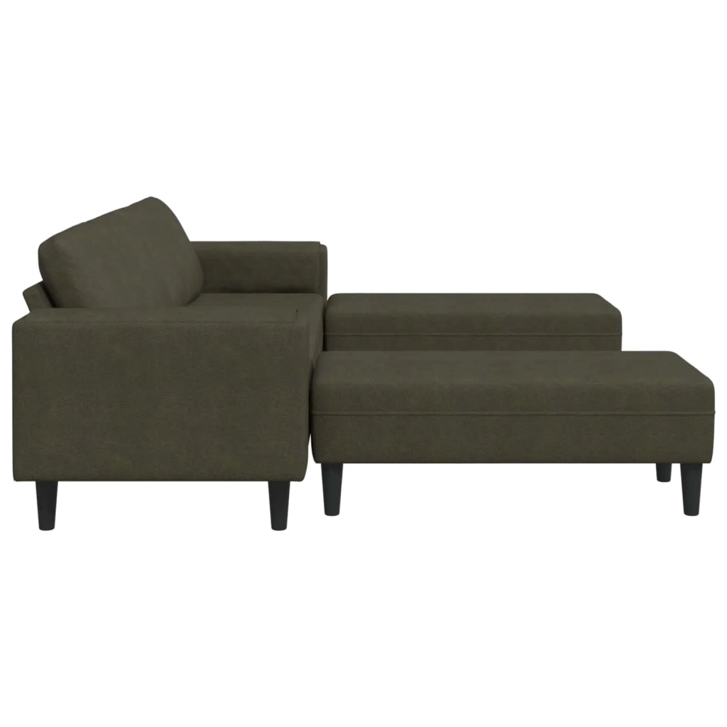 Divano per Soggiorno 3 pcs Verde militare 3335142
