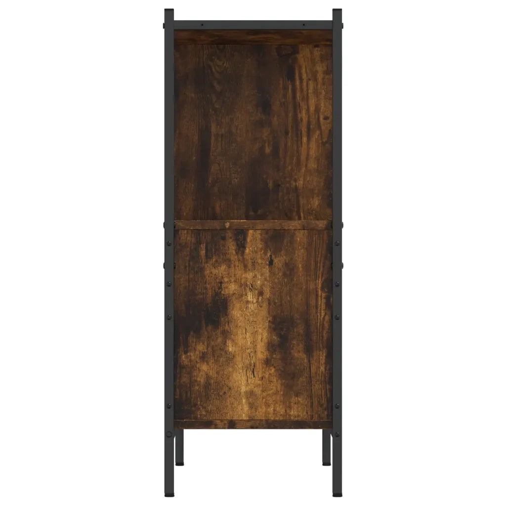Libreria-Scaffale per Libri-Mobile di Stoccaggio Rovere Fumo 72x28x77,5 cm in Legno Multistrato