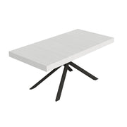 Tavolo Allungabile 180-284x90x74 cm Niket Bianco Frassino Gambe Antracite