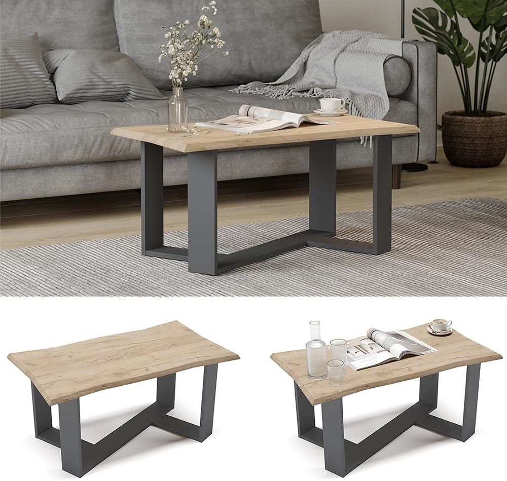 Tavolino Arne, Quercia dorata, 90 x 50 cm, per l'utilizzo come superficie d'appoggio nell'area living