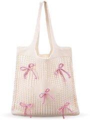 Strandtas per Dama - Comfortevole e Spazioso - Rosa - Taschi per Spalle per Ragazze - Ideale per Estate e Mare - Leggero