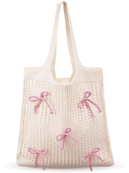 Strandtas per Dama - Comfortevole e Spazioso - Rosa - Taschi per Spalle per Ragazze - Ideale per Estate e Mare - Leggero