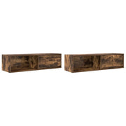 Mobili TV 2 pz | Armadietto TV | Mobile Porta TV Rovere Fumo 100x31x25,5 cm Legno Multistrato