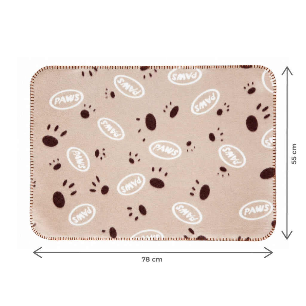 Set 6 Coperte per Cani e Gatti in Morbido Pile, Coperta Animali Lavabile e Riutilizzabile, Tappetino Proteggi Divano e Cuccia, 2 Misure 55x78 cm o 80x120 cm, 2 Colori Beige o Panna Beige - 55x78 cm