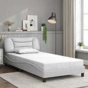 Giroletto senza Materasso-Struttura Letto Hvar Bianco 100x200 cm in Similpelle
