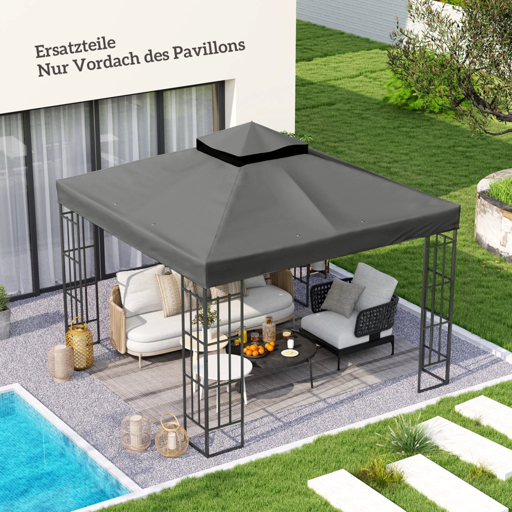 Tenda da giardino 3x3 metri ¨C zephmum ¨C grigio scuro UPF30+
