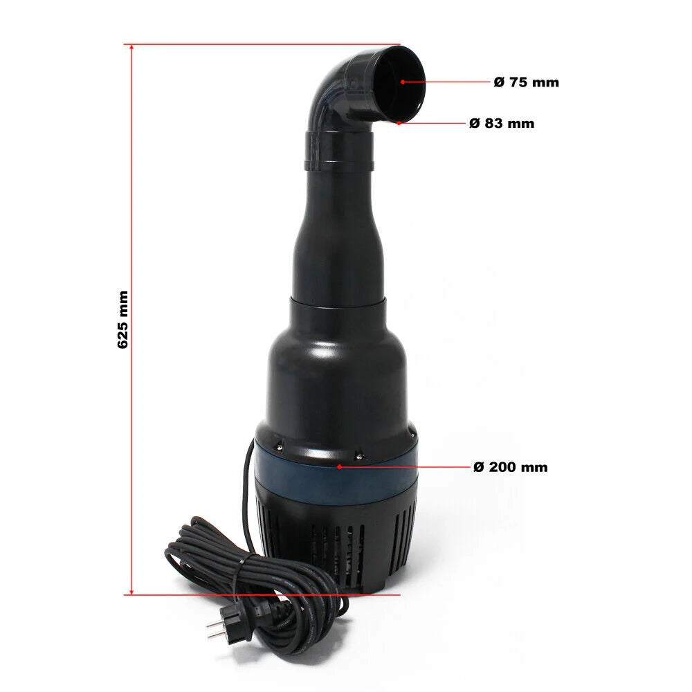 Pompa per acqua da laghetto ad alta efficienza per filtraggio di corsi d'acqua acquari ecologici e piccoli stagni  16.000 litri all'ora  75 Watt  16_0002095
