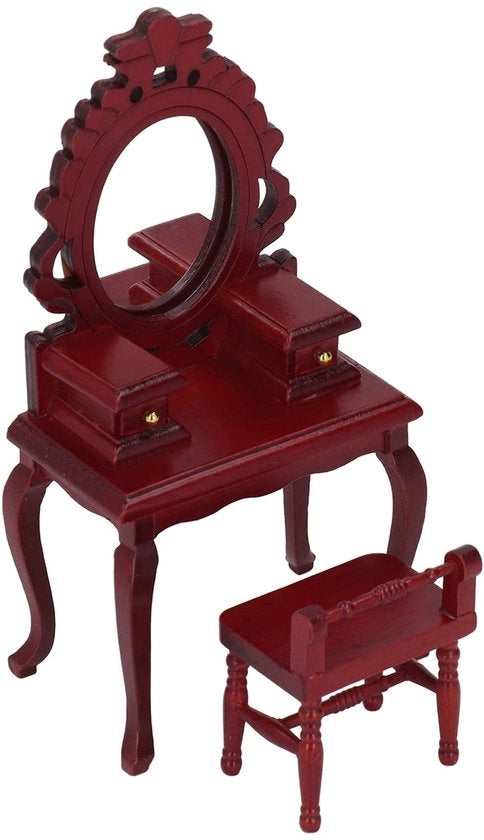Mobili da camera per bambole in legno di betulla 1:12 - Design accattivante - Ideali per giochi di fantasia