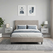 Mobiletto da notte a muro con cassetto 2 pcs Grigio Cemento 899282