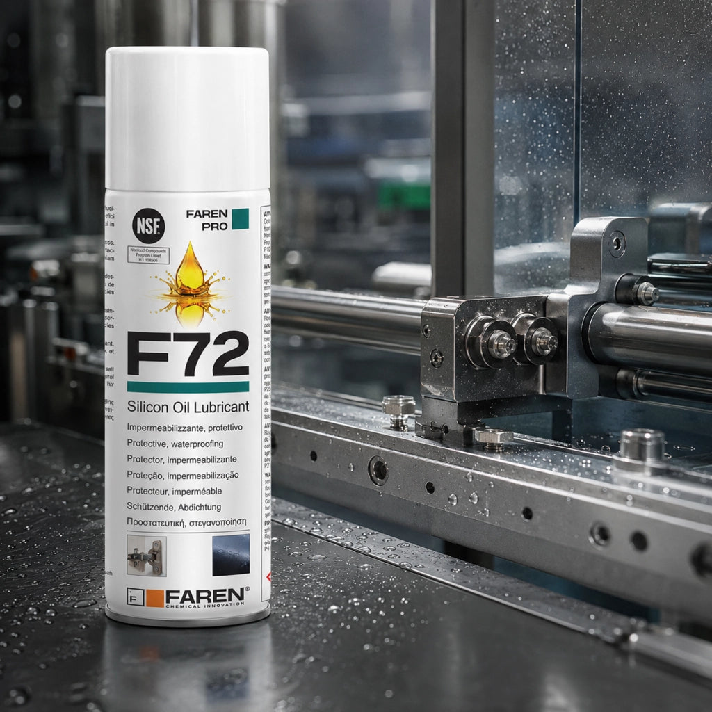 Faren f72 olio silicone spray 400ml lubrificante idrorepellente metalli 2 pezzi