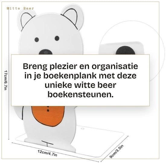 Supporti libri con base metallica anti-slip - disegno birra cartoon - organizzatore per ufficio - decorativo per scuola e casa