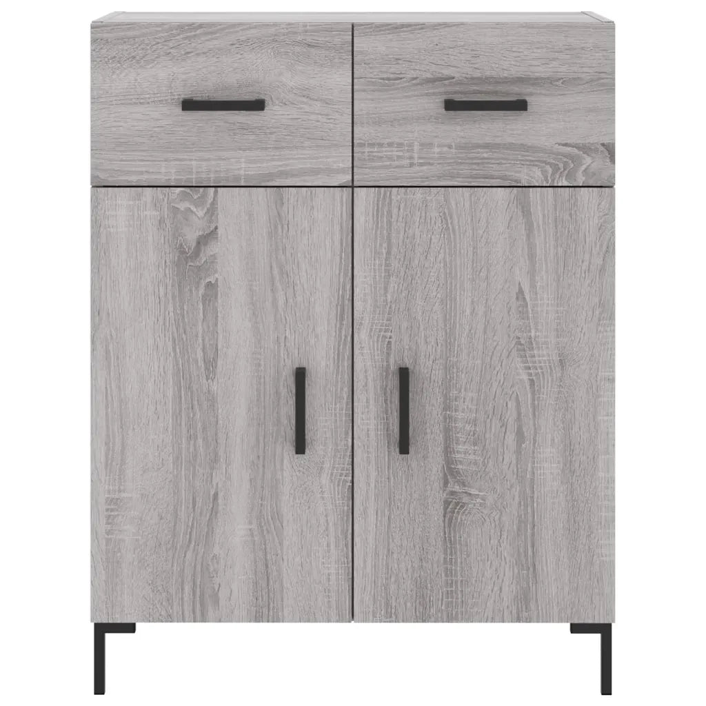 Credenza-Buffet-Armadio da cucina Grigio Sonoma 69,5x34x180 cm in Legno Multistrato 670295