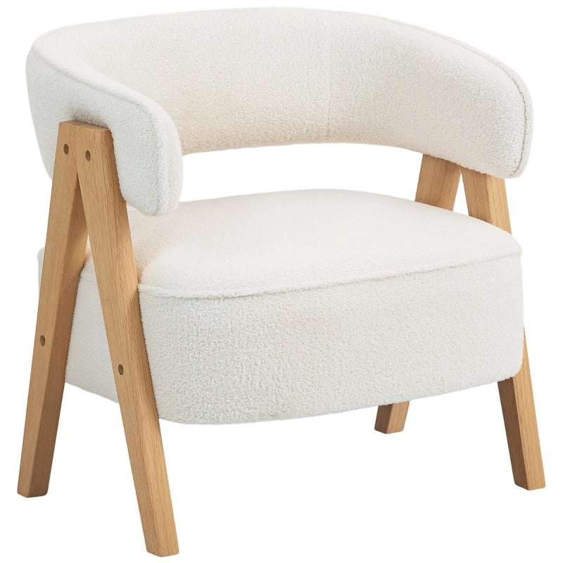 POLTRONA moderna 70x64x71 cm in poliestere bianco