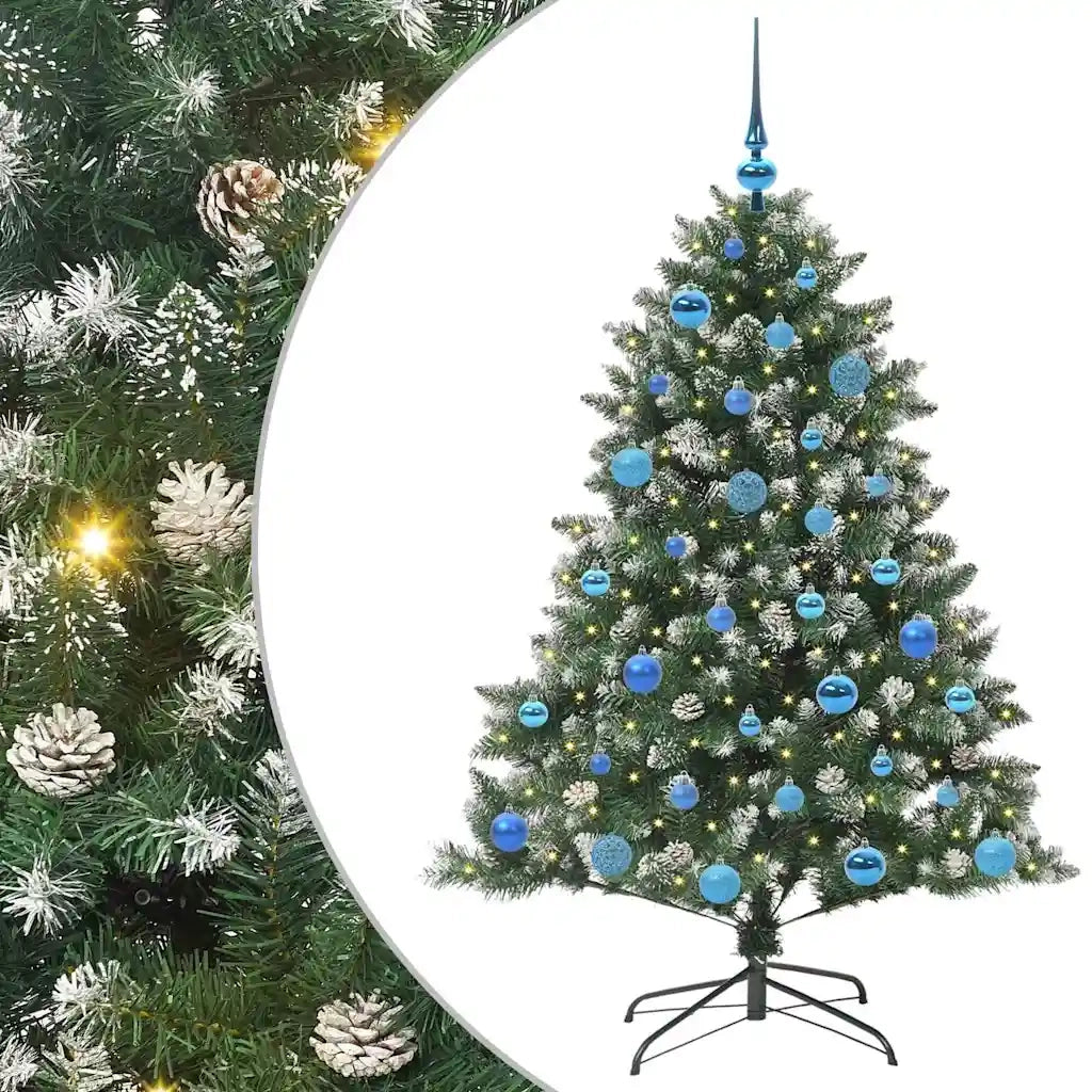 Albero di Natale Artificiale-Albero Natalizio con 150 LED Verde 150 cm 203820