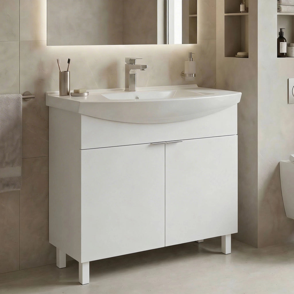 Mobile lavabo "Purus 80" - 80 x 50 x 83 cm - Bianco