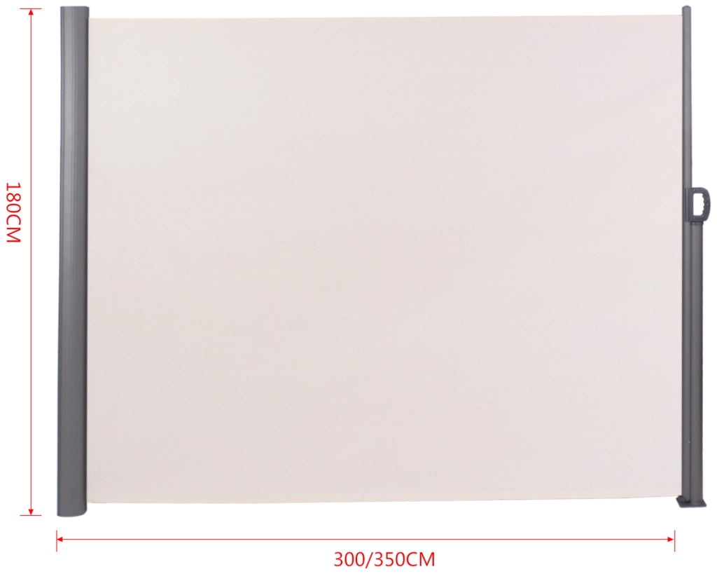 Divisorio paravento da esterno Lovington crema,180x350 cm