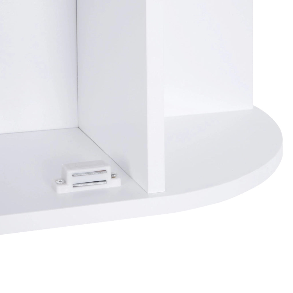 Specchiera da Bagno 1 Anta coon Mensole 66x17x63 cm in Legno  Bianca