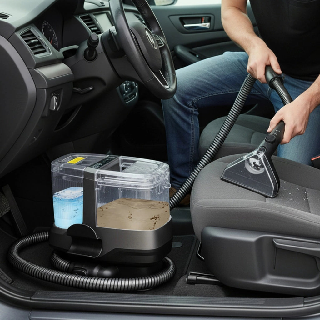 Pulitore portatile da 1800W con vapore e sterilizzazione, Macchina per pulizia dei tappeti per pulizia con accessori-Elettrodomestici pulizia