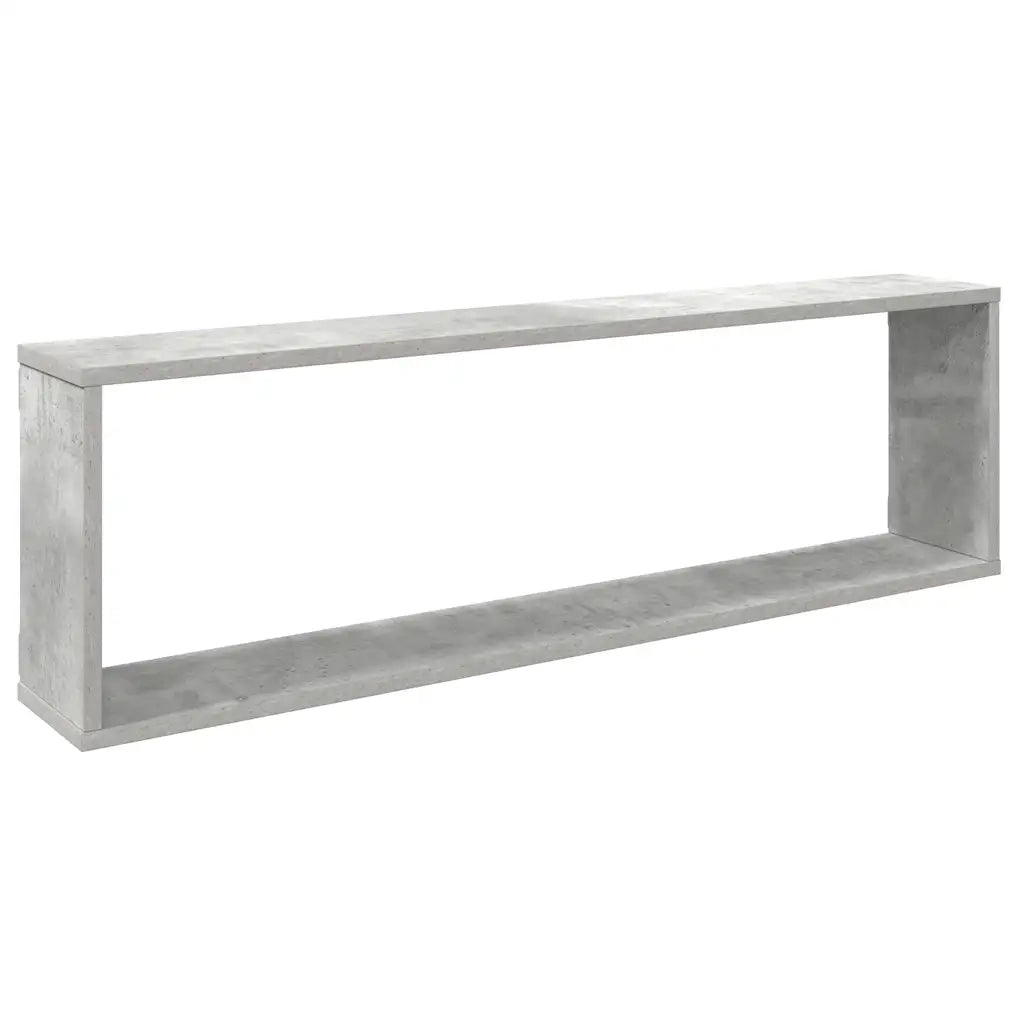 Mensole Parete Cubo 2pz Grigio Cemento 100x15x30 cm Multistrato 807091