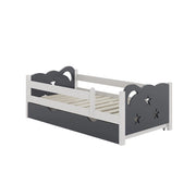 Vitalispa Letto per bambini Grigio 70x140 cm con cassetto, senza materasso