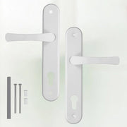 Ferratura per bagno in alluminio / set di ferrature per bagno - destra e sinistra per porte di bagno e sanitari, ferratura per bagno in alluminio, finitura cromata, imballaggio completo di accessori