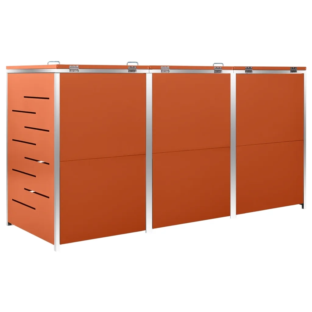Copribidone per Spazzatura Singolo 69x77,5x112,5cm Acciaio Inox 149564