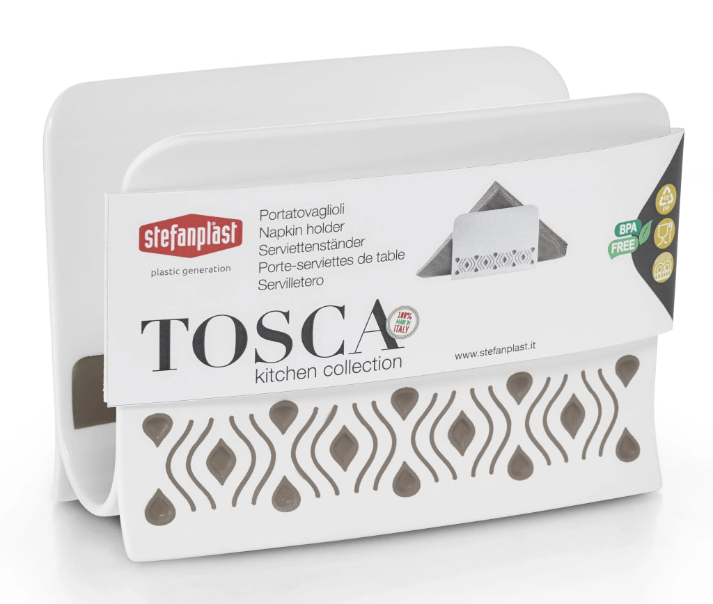 Stefanplast PORTATOVAGLIOLI TOSCA bianco/tortora chiaro