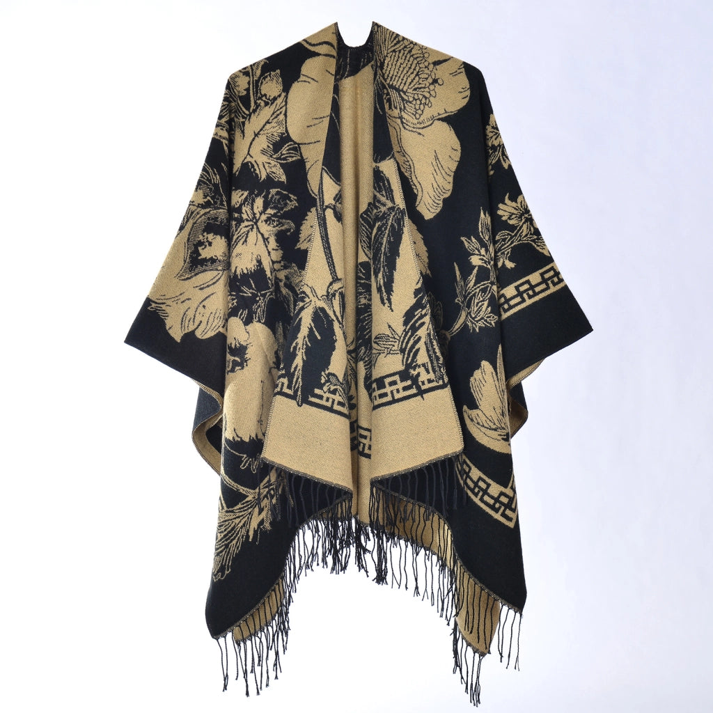 Nuovo scialle/sciarpa/scialle double-face in cashmere jacquard stampato autunno/inverno
