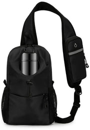 Borsa da Spalla per Donna/Uomo Leggera - Borsa da Braccio - Borsa Slitta - Zaino da Campo - Borsa da Viaggio - Molte Tasche - Materiale Nylon