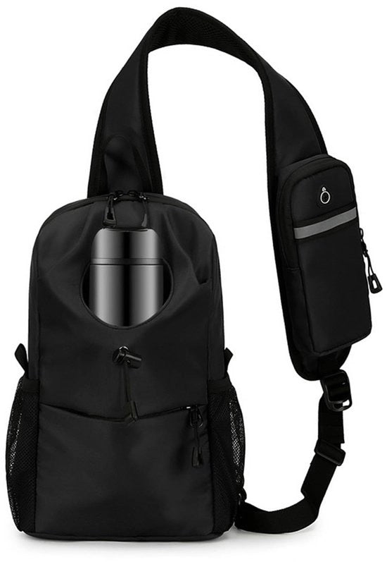 Borsa da Spalla per Donna/Uomo Leggera - Borsa da Braccio - Borsa Slitta - Zaino da Campo - Borsa da Viaggio - Molte Tasche - Materiale Nylon