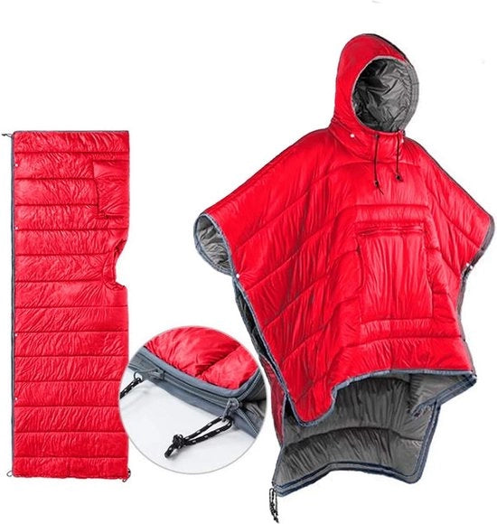 Zaino da Soggiorno per la Stagione Invernale con Capuchino Portatile, Duvet Lounge e Cappotto Caldo per Uomo e Donna