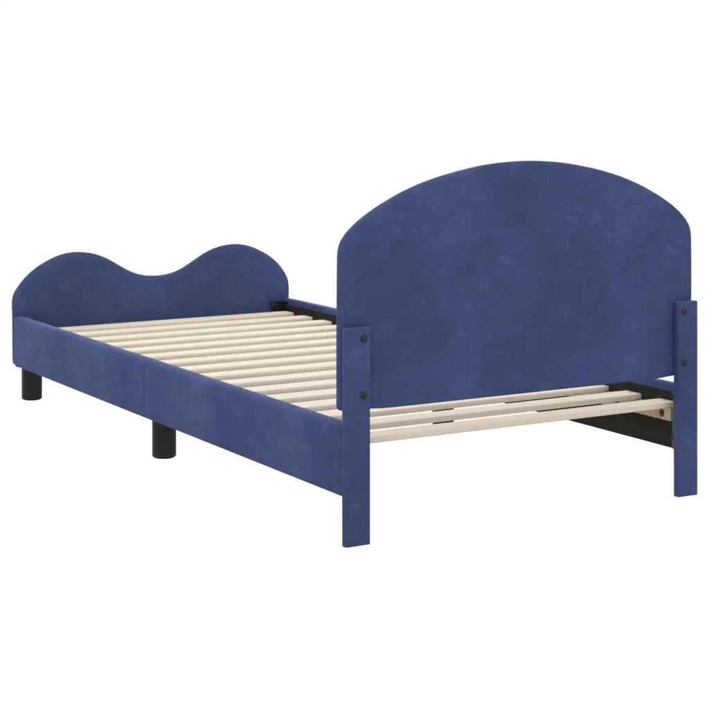 Struttura letto bambini con testata Blu Polizia 80 x 200 cm
