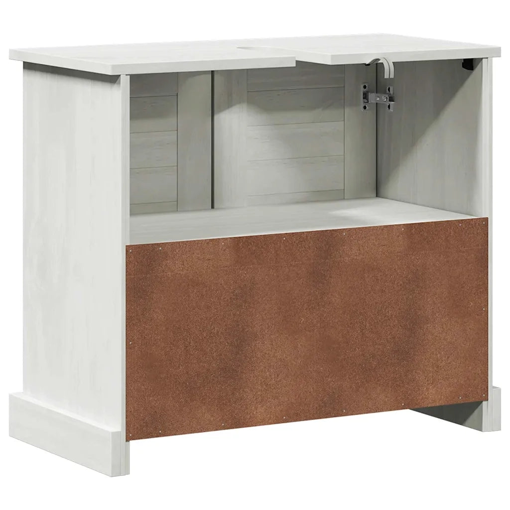 Mobile Lavabo con porta-Armadietto da bagno VIGO bianco anticato 67.5 x 34 x 59 cm