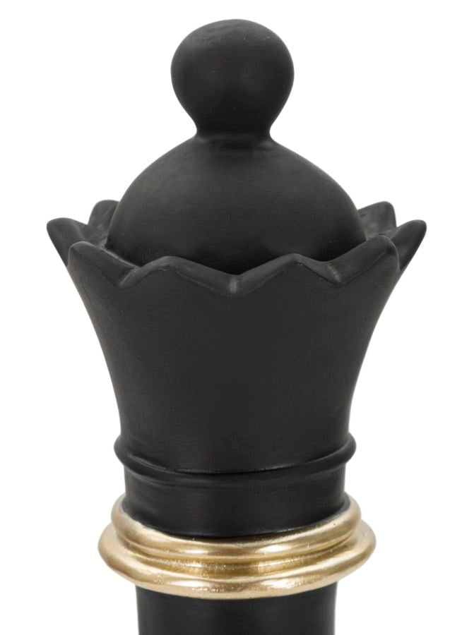 Regina Nera e Oro Ø 9x25,5 cm in Poliresina