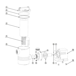 CPP-14000F Pompa di ricircolo acqua piscina fontana 8500 l/h 120 W, Pompa di circolazione