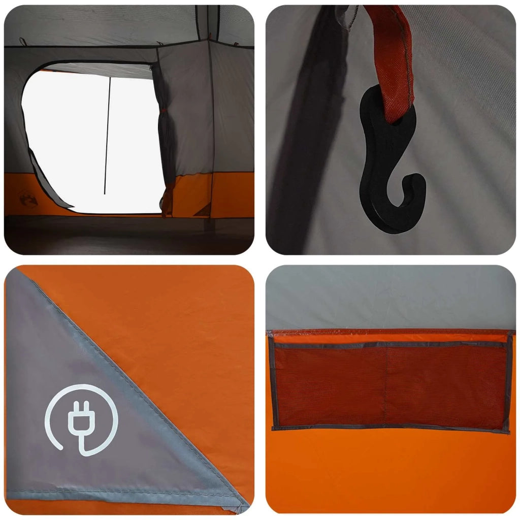 Tenda a tunnel Grigio e arancione 400 x 278 x 182 cm 42017435