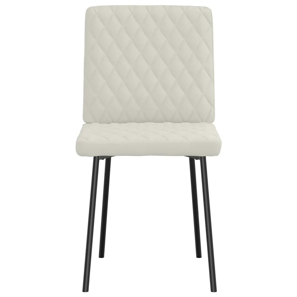 Sedie da Pranzo 2 pz Crema in Velluto 4101112