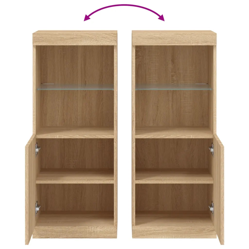 Credenza | Madia | Buffet da pranzo | Armadio da pranzo con Luci LED Rovere Sonoma 41x37x100 cm