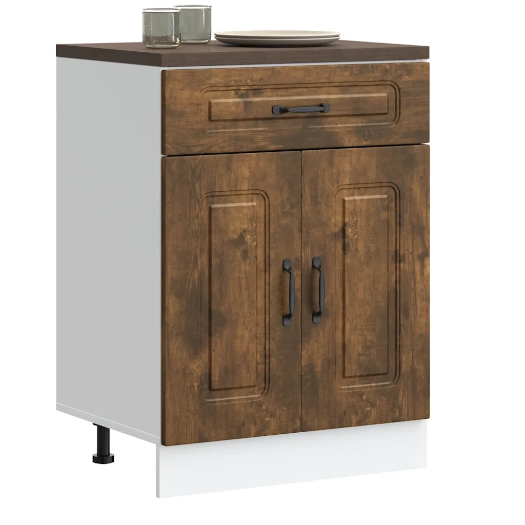 Base da Cucina Kalmar Rovere Fumo in Legno Multistrato