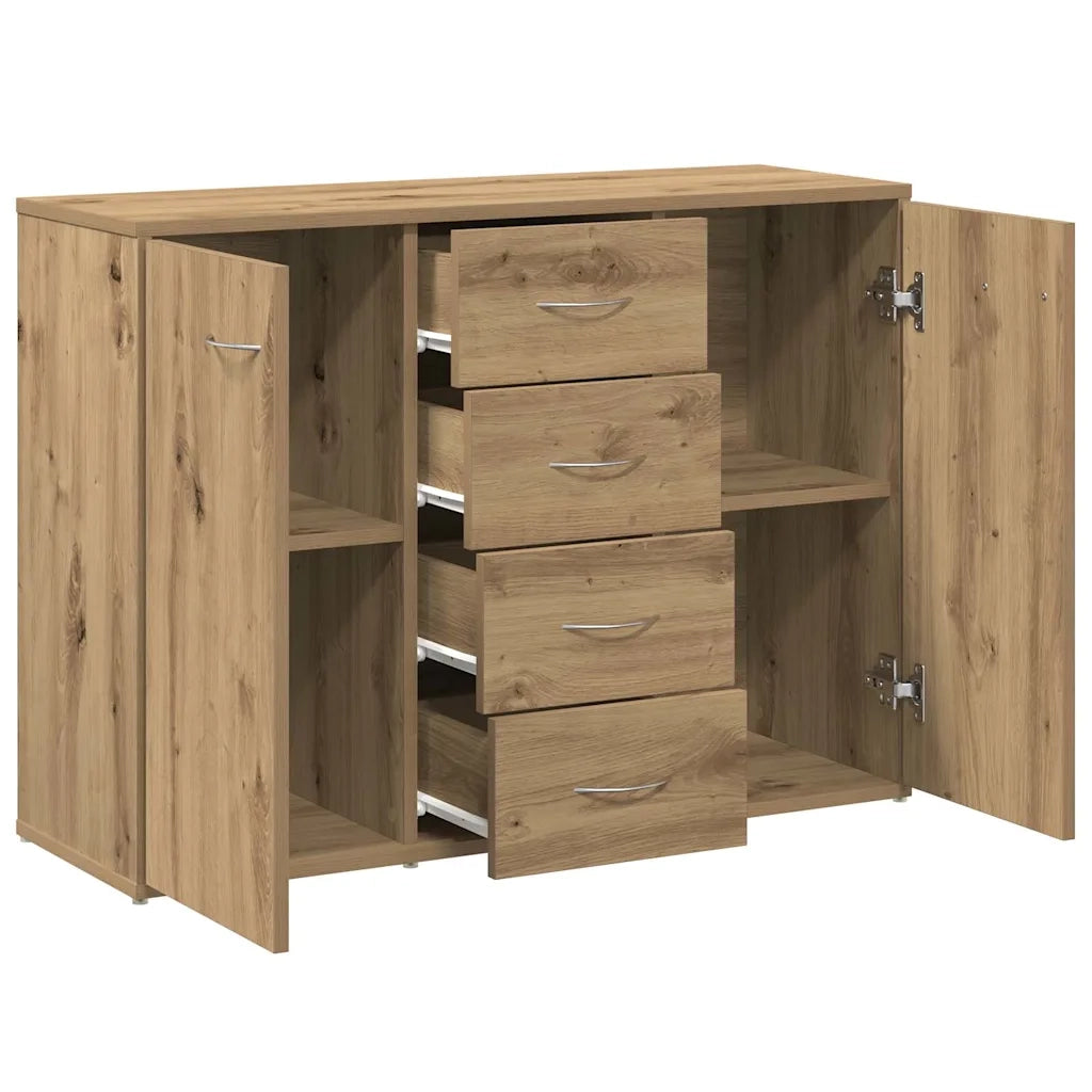 Credenza Rovere Artigianale 88x30x64 cm in Legno Multistrato