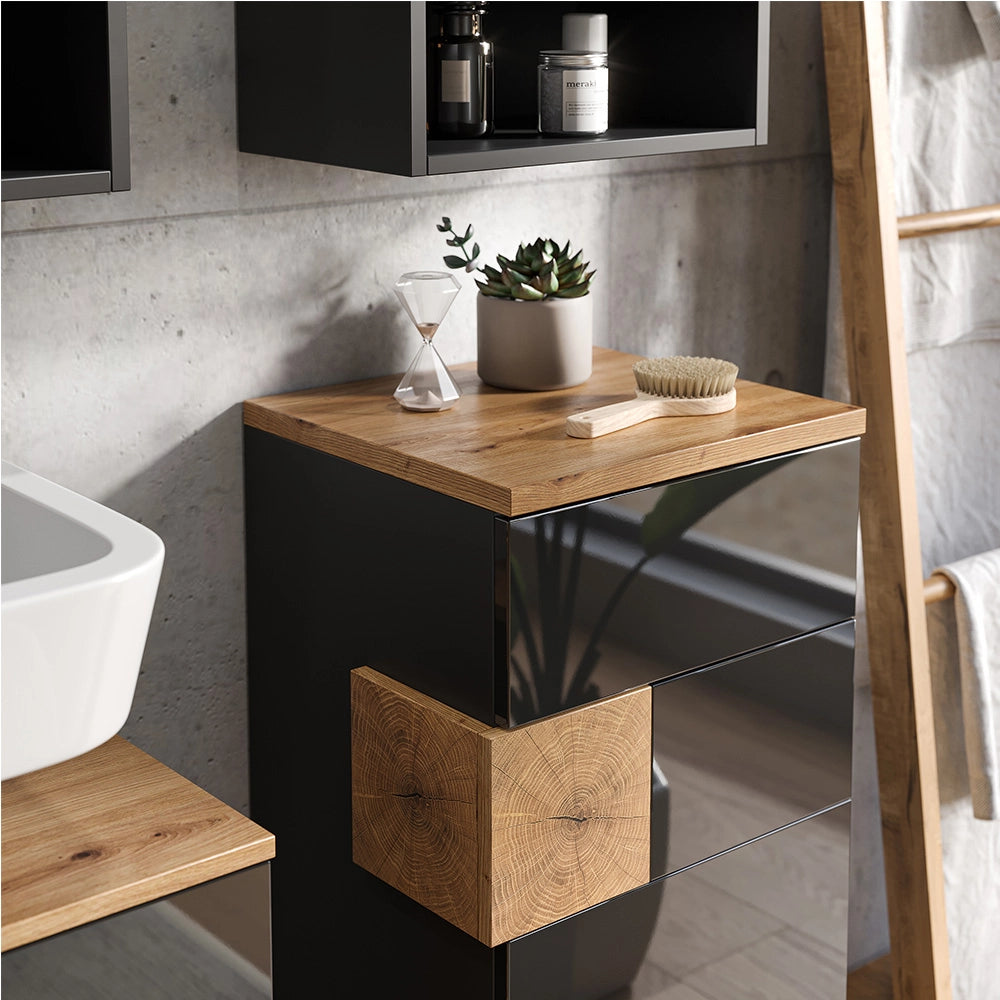 Vicco Set mobili bagno Antracite 3 parti