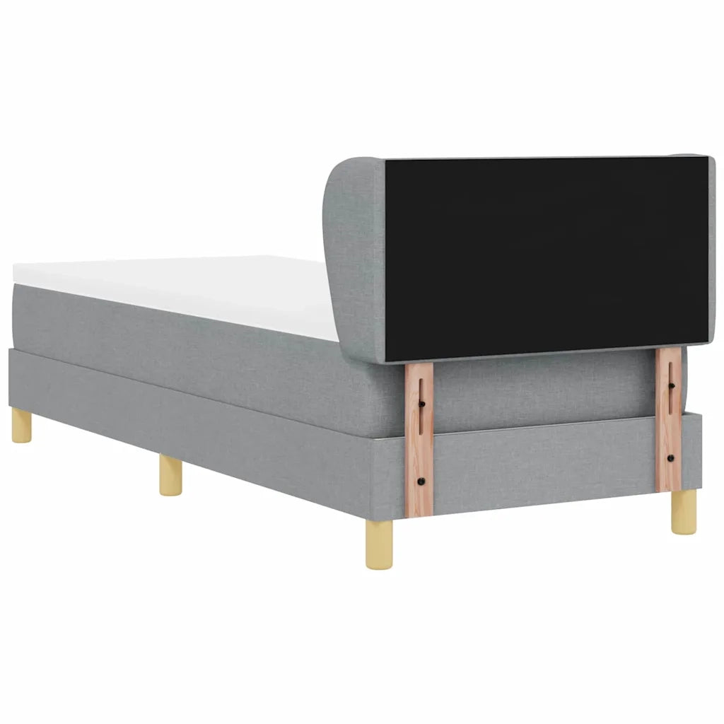 Letto a molle con materasso Grigio chiaro 80 x 200 cm Tessuto 3340241