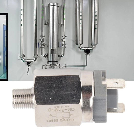 Regolatore di pressione di aria regolabile - Interruttore di pressione per compressore di aria - G1/4in - IP54 - AC 220V 48VAC/DC.