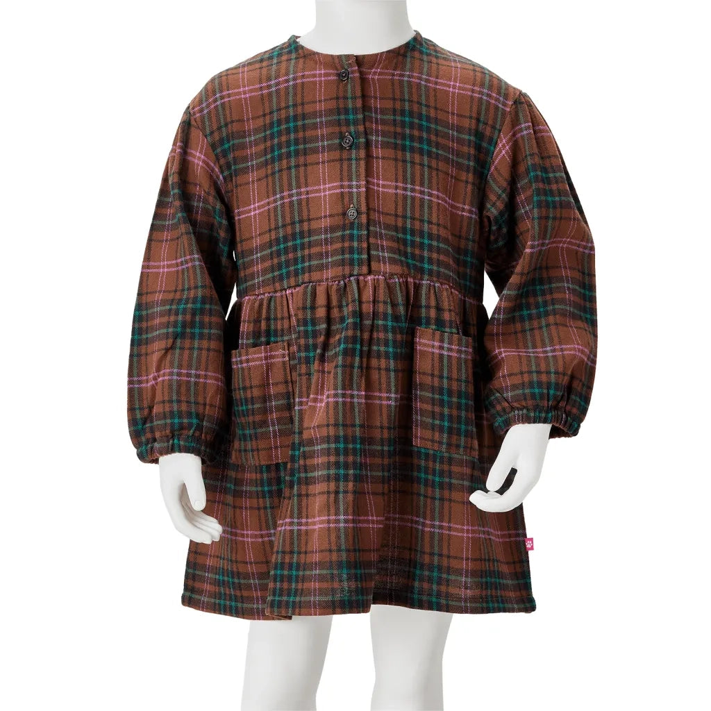 Abito da Bambina a Maniche Lunghe Cognac 104 CFW4746758