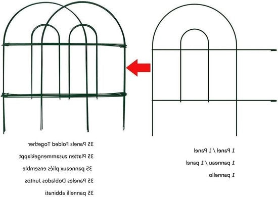 Recinzione Decorativa Metallica per Giardino 18in x 50ft - Hek Metallico a Filo di Acciaio